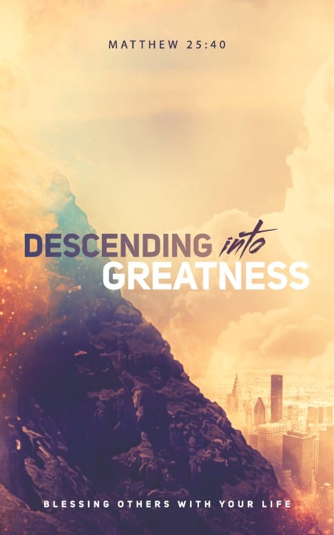 Descending Into Greatness Church Bulletin