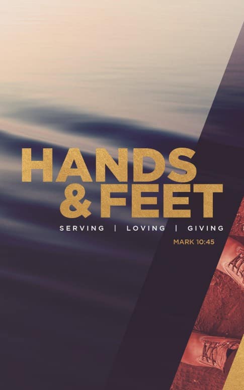Hands And Feet Church Bulletin Template
