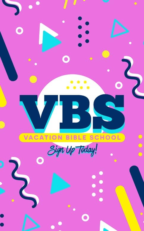 Vacation Bible School Bulletin Template