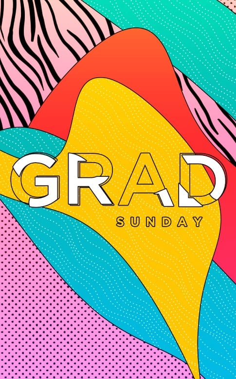 Graduation Sunday Abstract Bulletin Design
