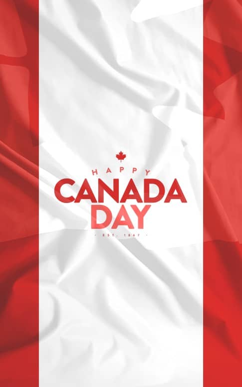 Canada Day Flag Church Bifold Bulletin