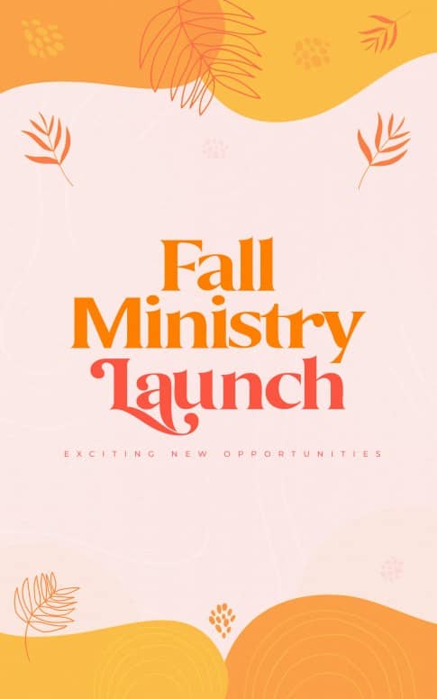Fall Ministry Launch Church Bifold Bulletin
