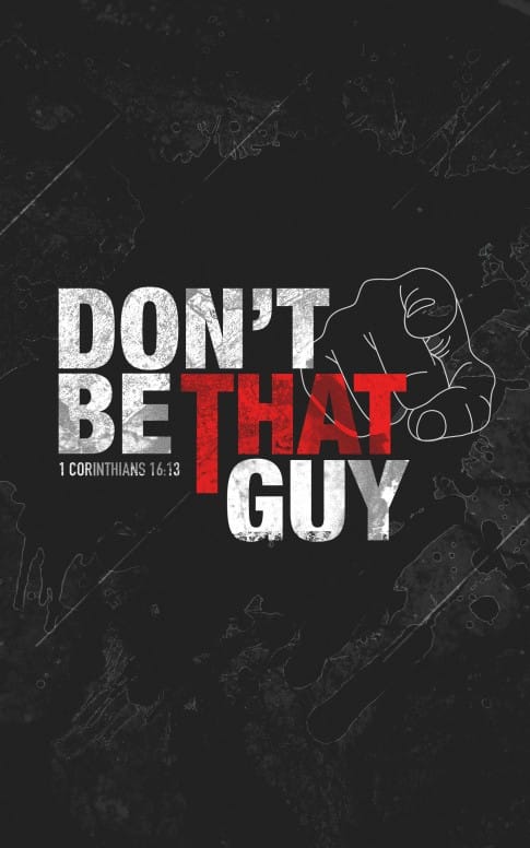 Don't Be That Guy Bifold Bulletin Cover