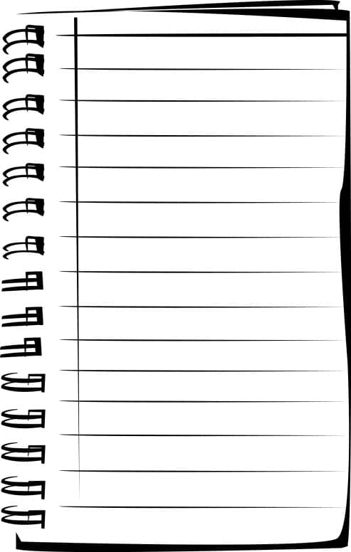 Blank Lined Notepad