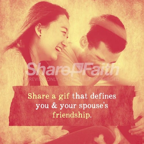 Married Couple Friendship Social Media Graphic