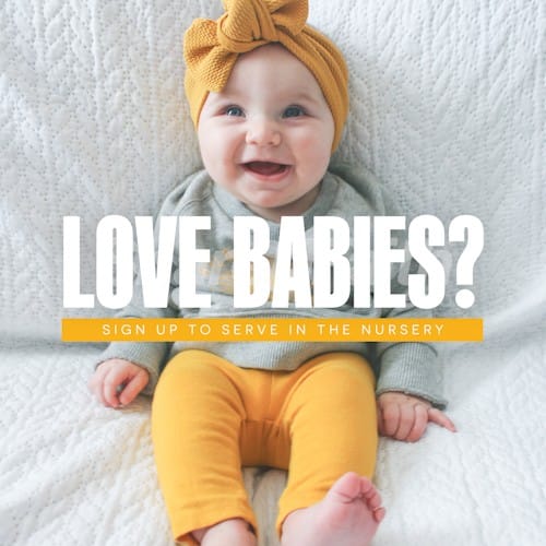Cute Baby Sign Up Nursery Social Media Graphic