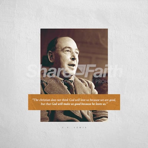 C.S. Lewis Inspirational Quote God's Love Social Media Graphic