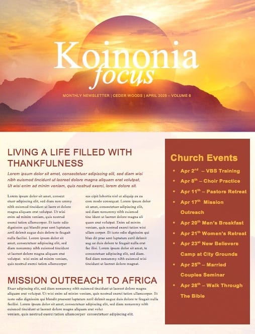 Hope Rises Church Newsletter