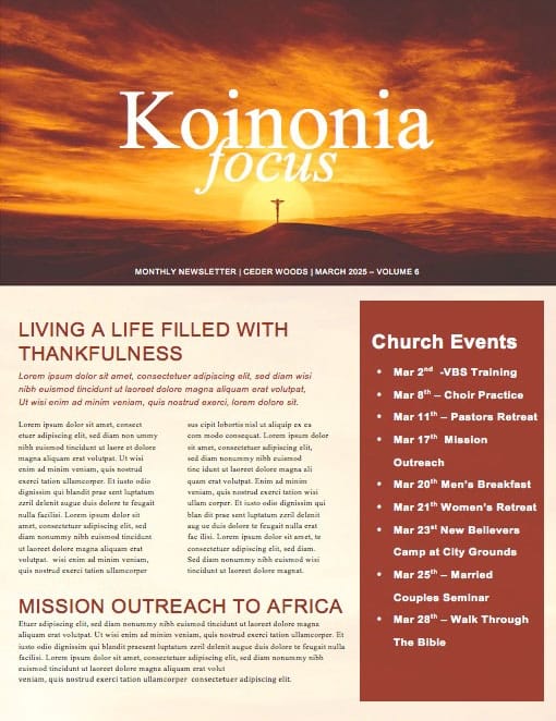 This Changes Everything Church Newsletter