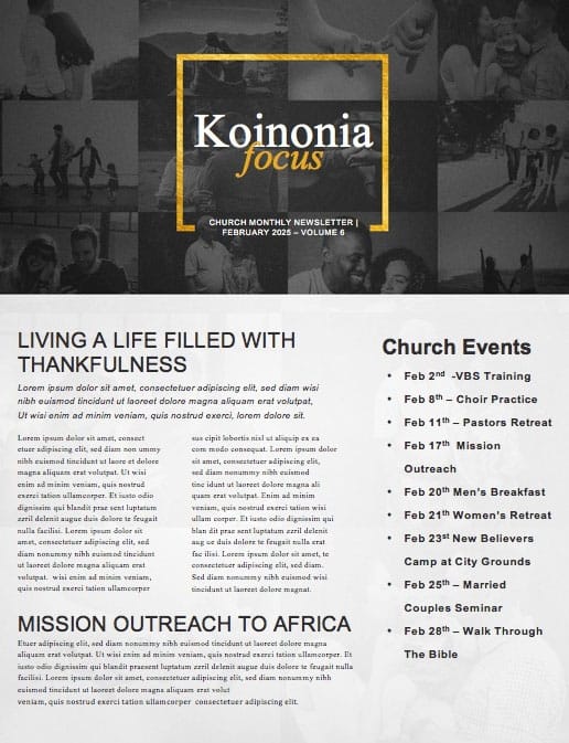 This Is Us Church Newsletter