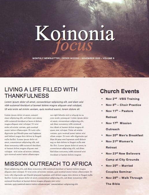 I Am Church Newsletter
