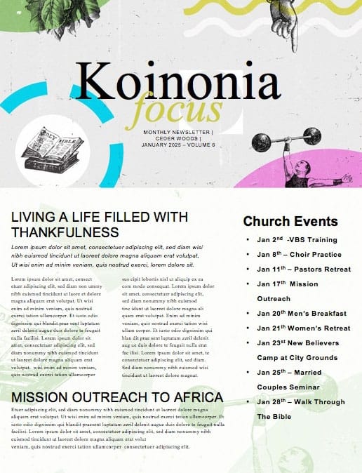 Resolutions Great Year Church Newsletter