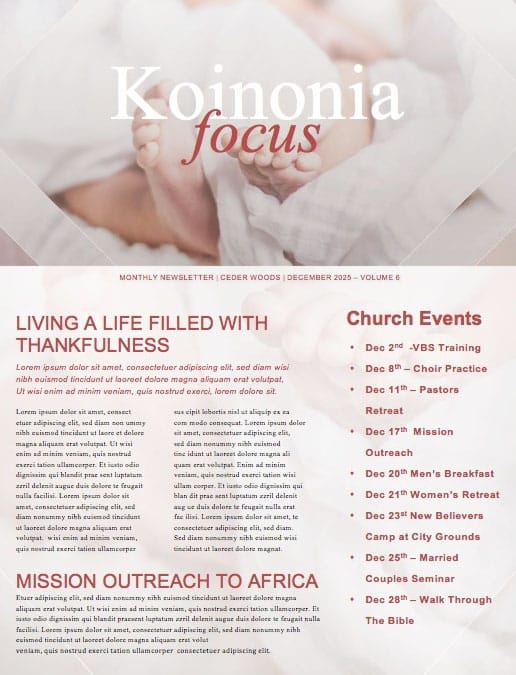 Love Came Down Christmas Newsletter