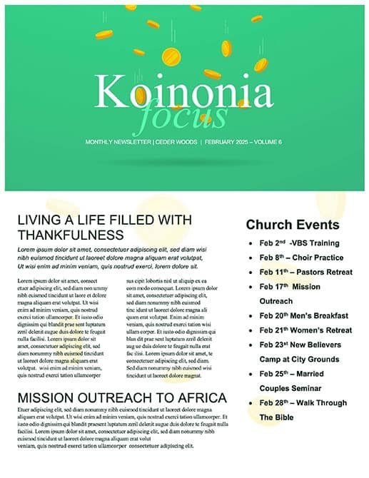 Money Matters Newsletter Print Ready