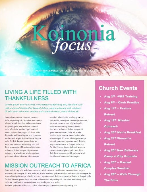The Second Coming of Christ Church Newsletter