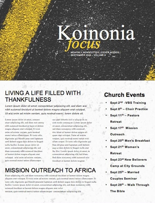Follow Road Church Newsletter