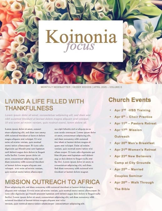 Church Newsletters Page 28 ShareFaith Media