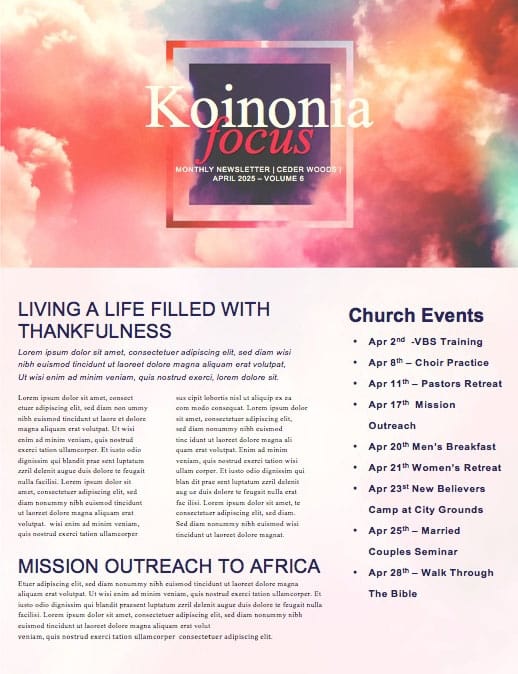 Risen Indeed Easter Church Newsletter
