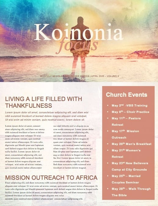 The Promised Land Church Newsletter Template