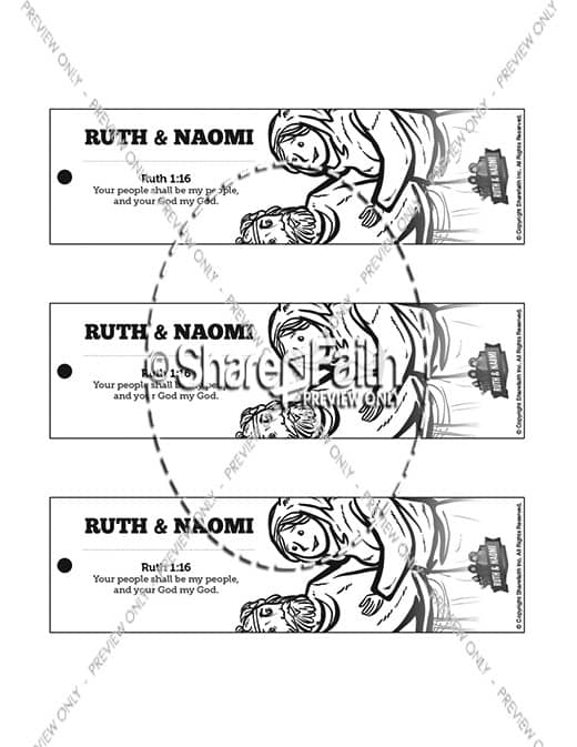 Ruth and Naomi Bible Bookmarks