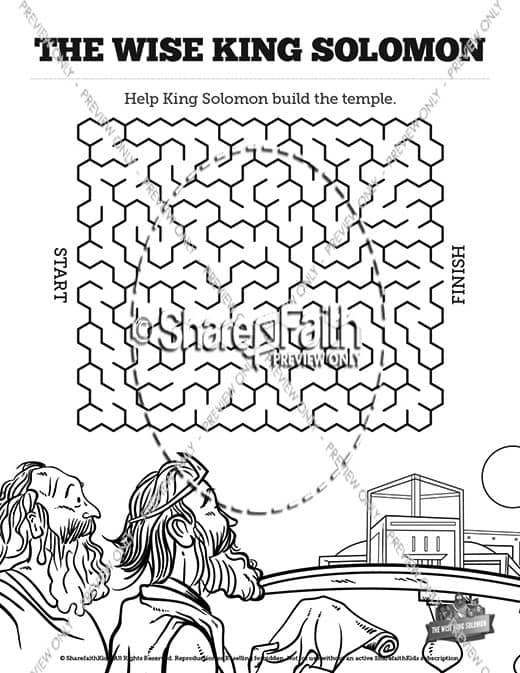 The Wisdom Of Solomon Bible Mazes