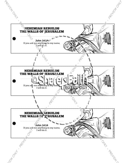 Book of Nehemiah Bible Bookmarks
