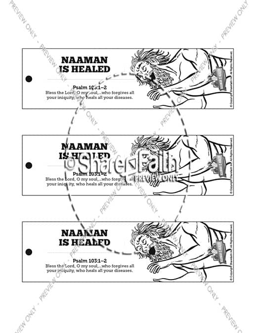 Naaman The Leper 2 Kings 5 Bible Bookmarks