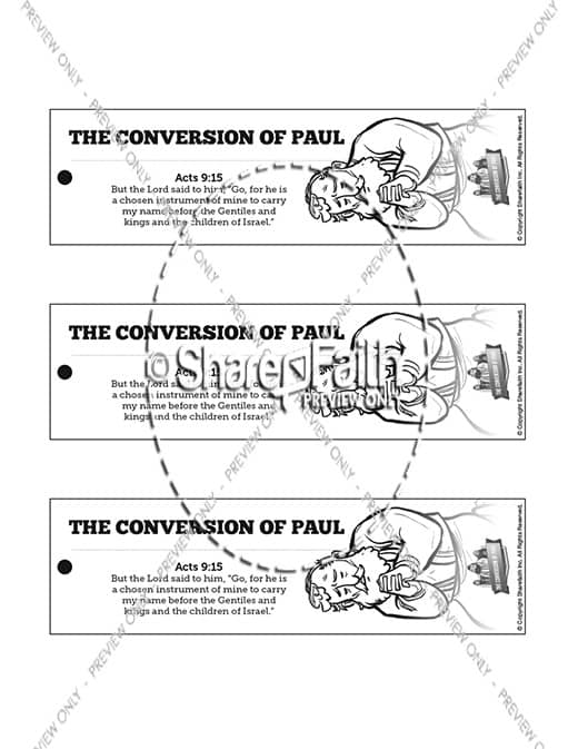 Acts 9 Paul's Conversion Bible Bookmarks