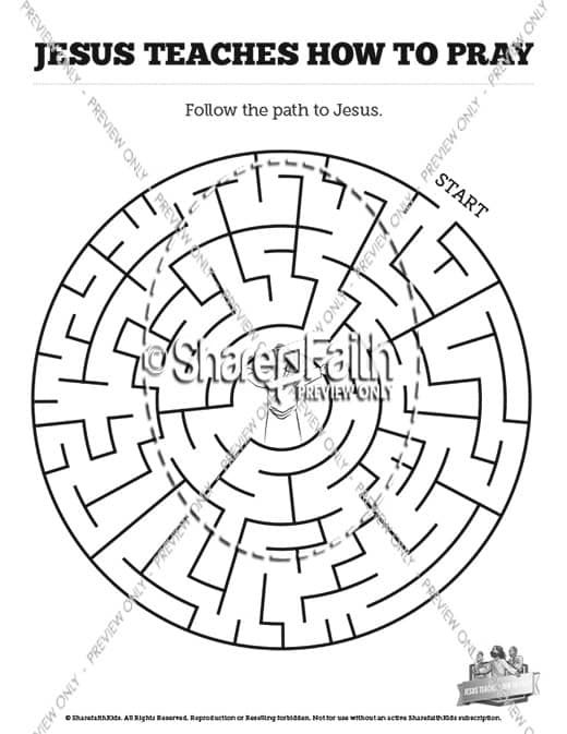 The Lord's Prayer Bible Mazes
