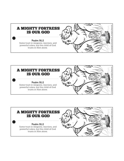 Psalm 91 A Mighty Fortress is our God Bible Bookmarks