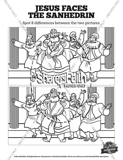 Matthew 26 Jesus Before the Sanhedrin Spot the Differences