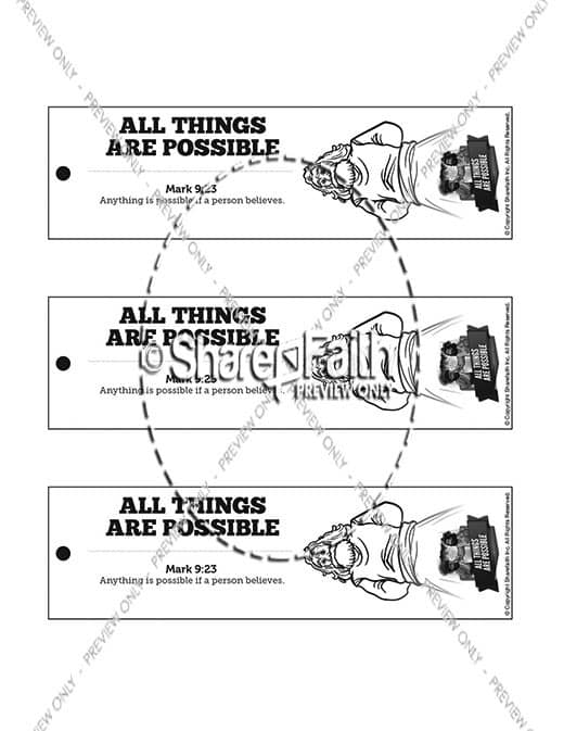 Mark 9 All Things Are Possible Bible Bookmarks