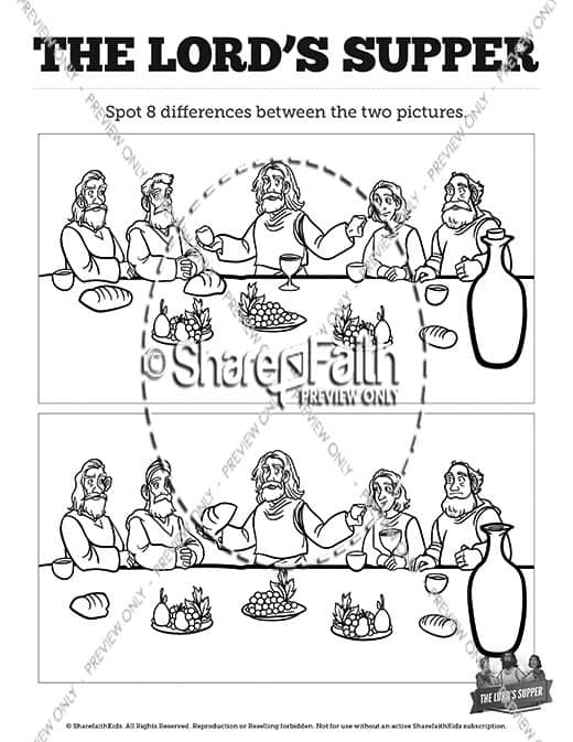 Luke 22 The Lords Supper Spot the Differences