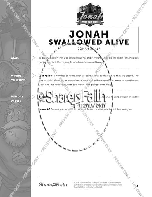 Jonah 1 Swallowed Alive Curriculum