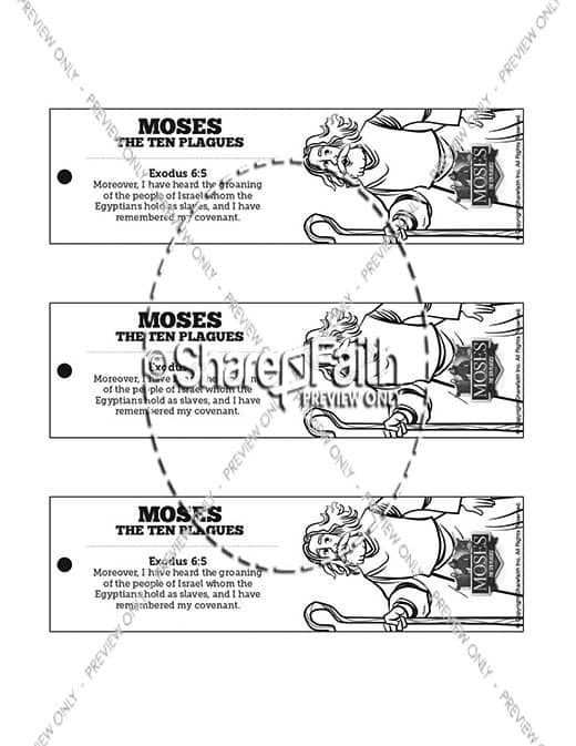 The Ten Plagues Bible Bookmarks