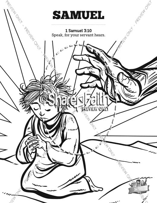 Samuel Bible Story Sunday School Coloring Pages