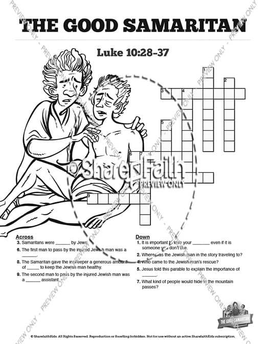 The Good Samaritan Sunday School Crossword Puzzles