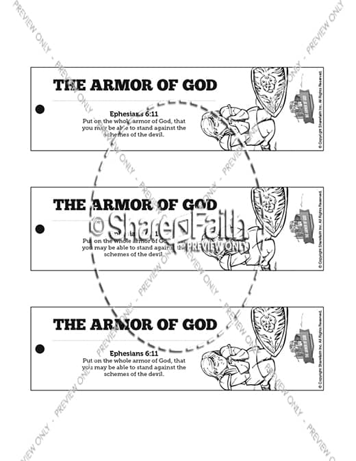 Ephesians 6 The Armor of God Bible Bookmarks