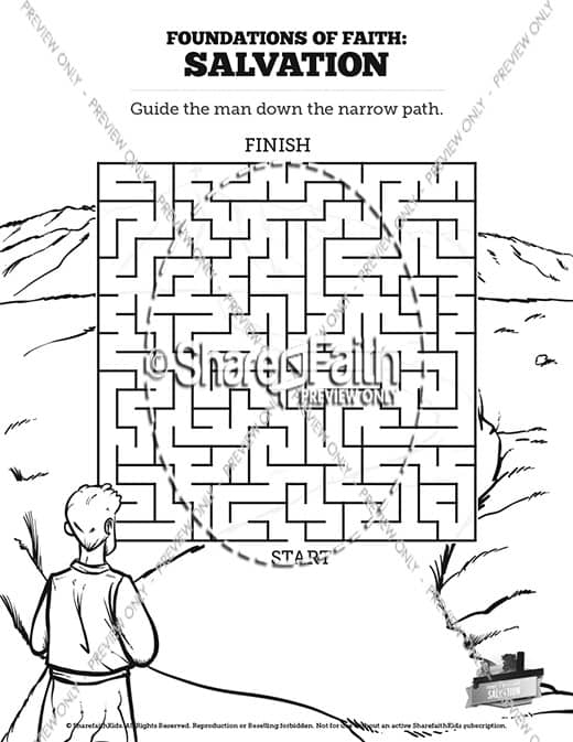 Matthew 7 Plan of Salvation Bible Mazes