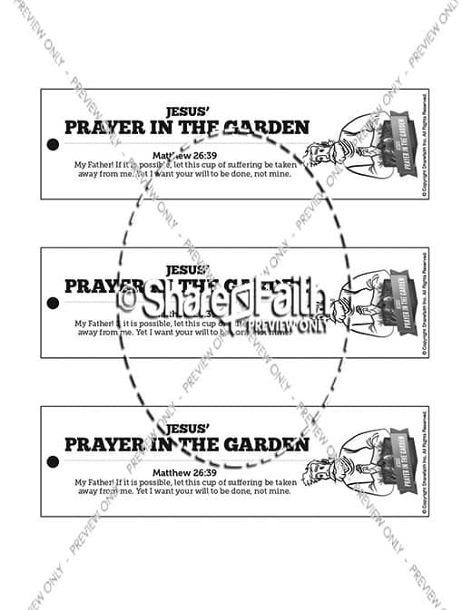 Matthew 26 Prayer in the Garden Bible Bookmarks