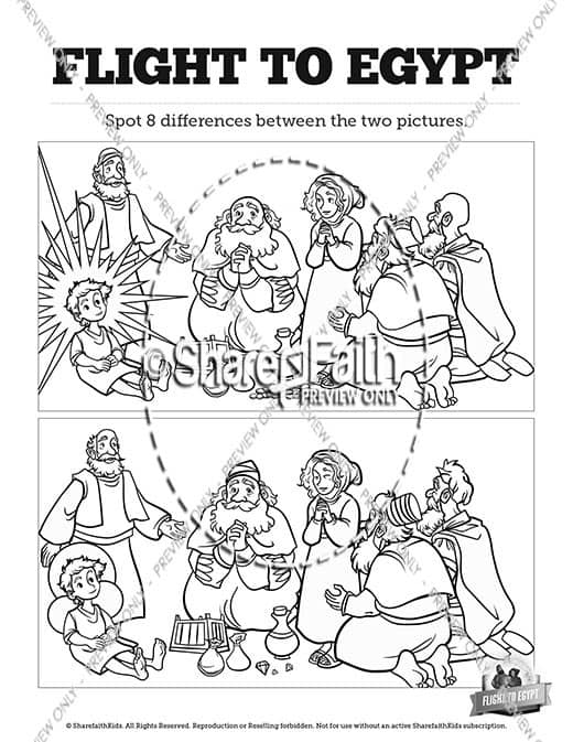 Matthew 2 Flight To Egypt Spot the Differences