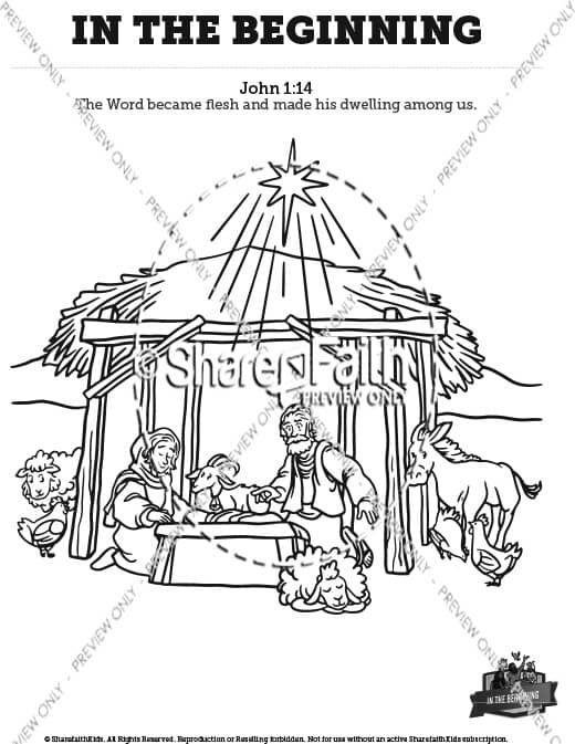 1 John   In the Beginning: Coloring Pages