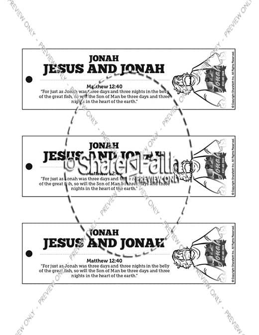 Matthew 12 Jesus and Jonah Bible Bookmarks