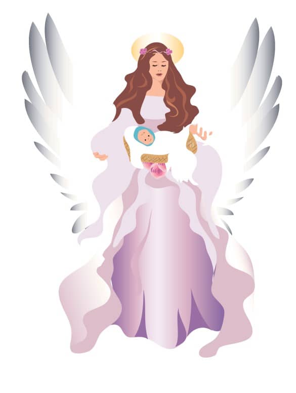 Angel and Baby Clipart