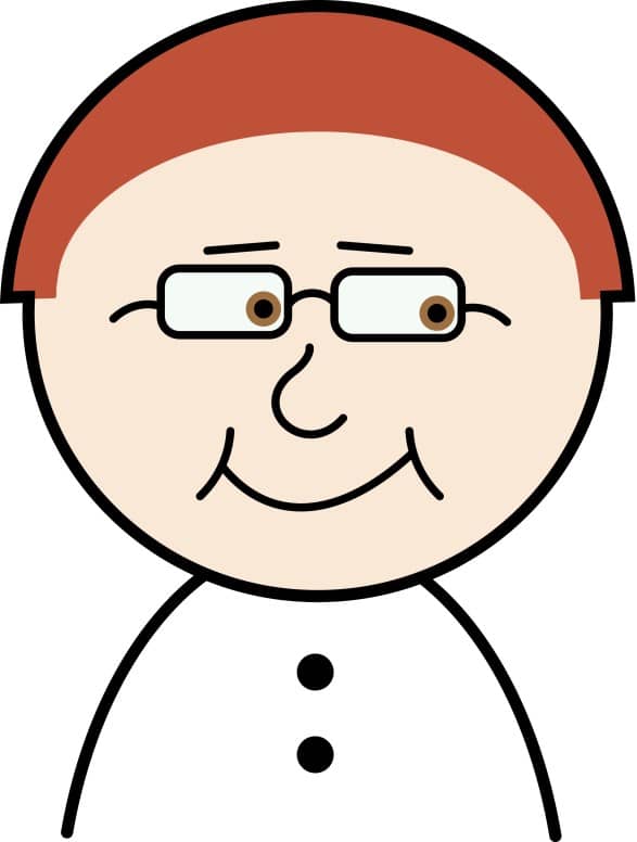 Cartoon Face with Red Hair