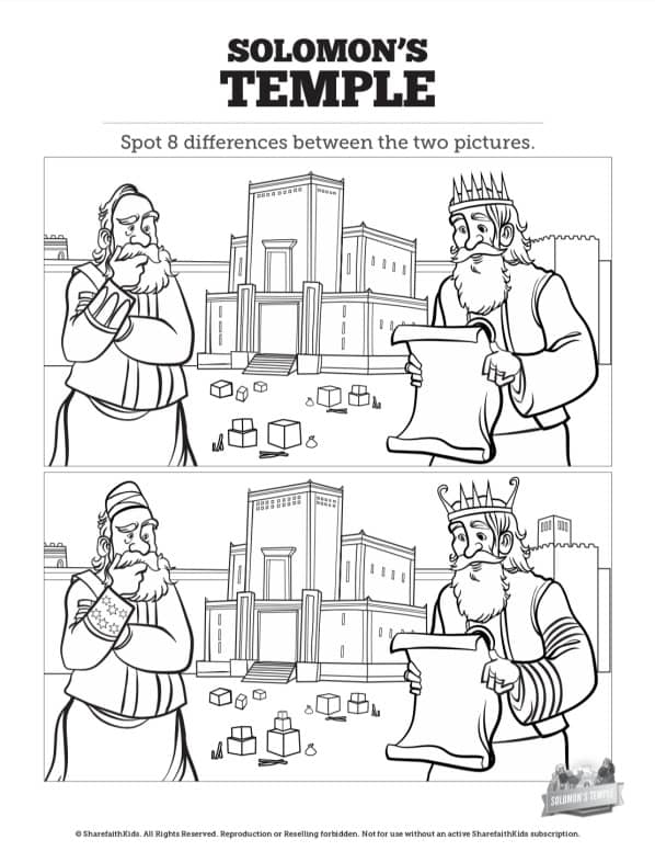 1 Kings 8 Solomon's Temple Spot the Differences