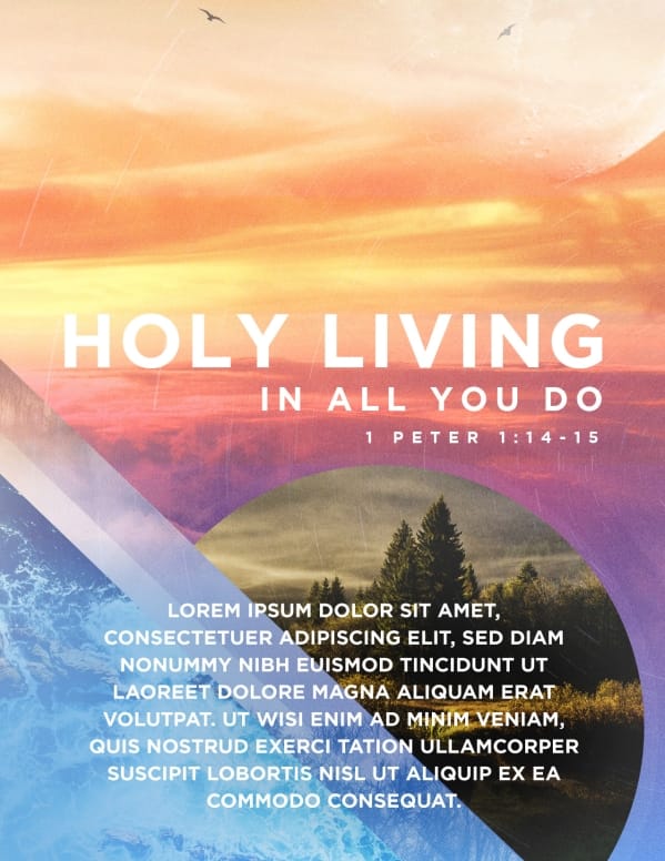 Holy Living Church Flyer Design