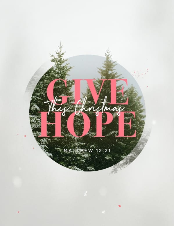 Give The Gift Of Hope Christmas Flyer
