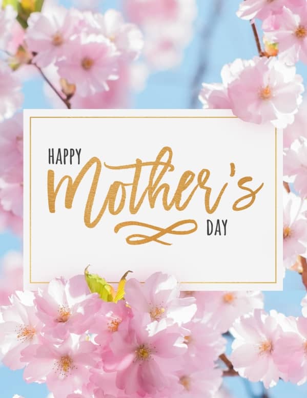 Mother's Day Cherry Blossom Church Flyer Template