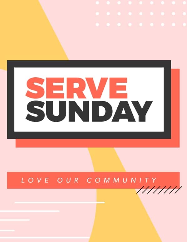 Serve Sunday Church Flyer